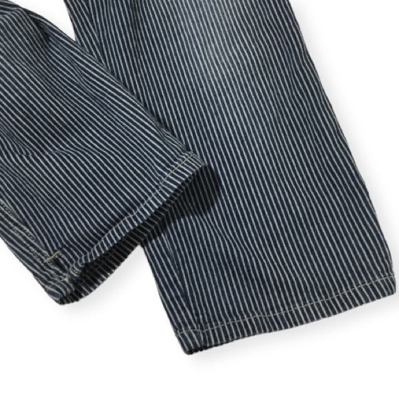 Blue and white stripe train conductor jean capris size 13 - Picture 6 of 7
